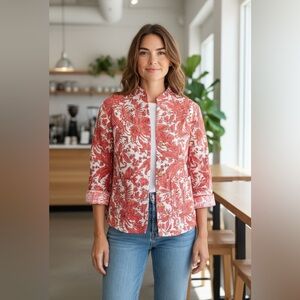 Kantha Reversible Quilted Jacket Small-X-Large.